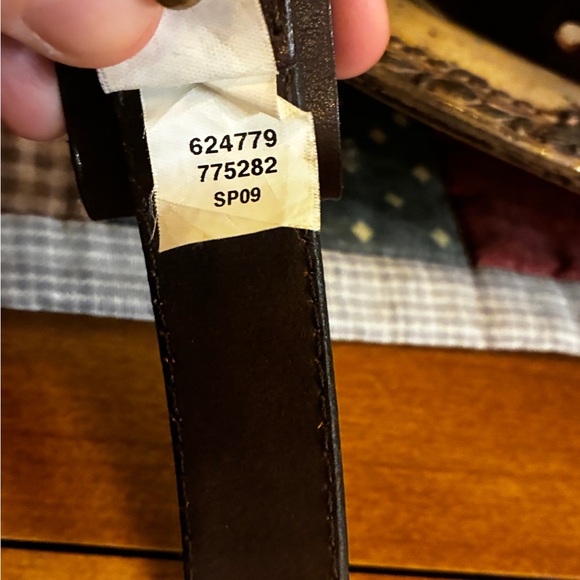 VTG Bow Front Detail Banana Republic Brown Leather Belt M - Picture 8 of 10